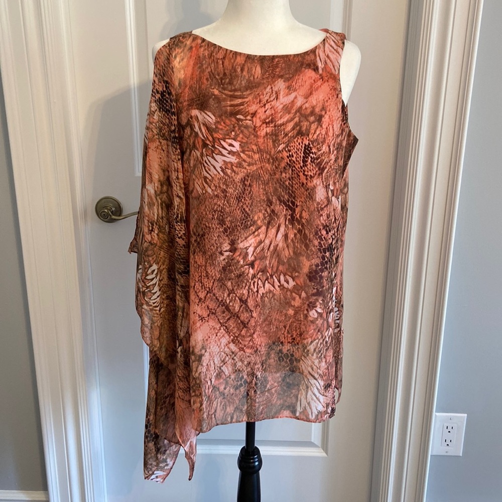 Beautiful Guillaume Animal/Reptile Print Asymmetrical Style Tunic. Size Sm-Med.